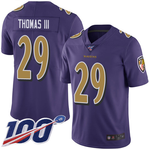 Baltimore Ravens Limited Purple Men Earl Thomas III Jersey NFL Football #29 100th Season Rush Vapor Untouchable->women nfl jersey->Women Jersey